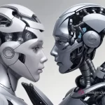 Robots y humanos mirándose