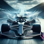 Coche F1 mejorando su aerodinámica gracias a la IA.