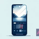 Ilustración de un smartphone con un editor de fotos en pantalla.