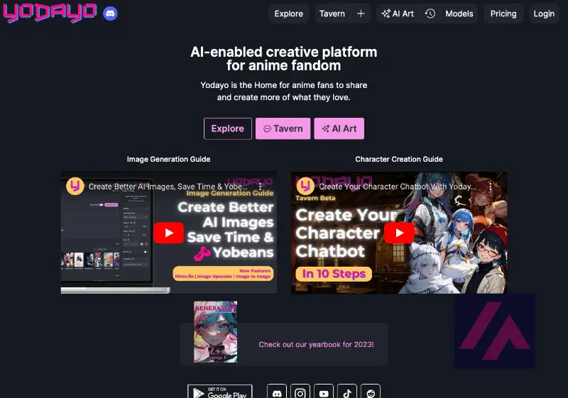 Web de Yodayo AI