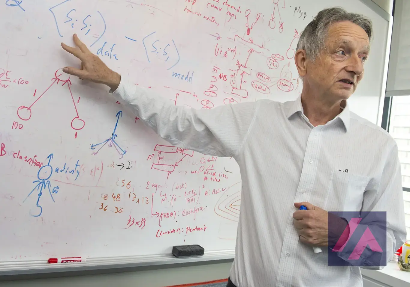 Geoffrey Hinton dando una clase.