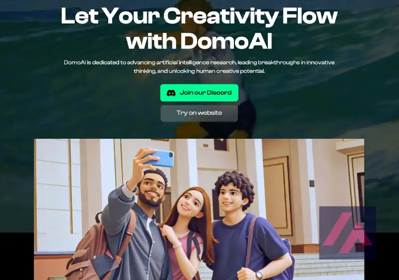Portada de la web de Domo AI