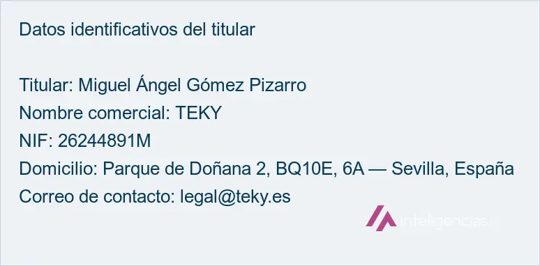 Datos identificativos del titular
