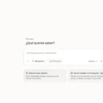 Portada de Perplexity en español sin iniciar sesión, con la caja de búsqueda y los modos Búsqueda y Computer